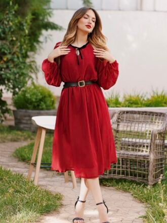 Robe Wafa Bordeaux