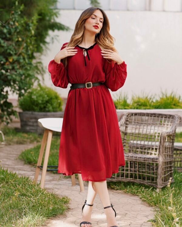 Robe Wafa Bordeaux
