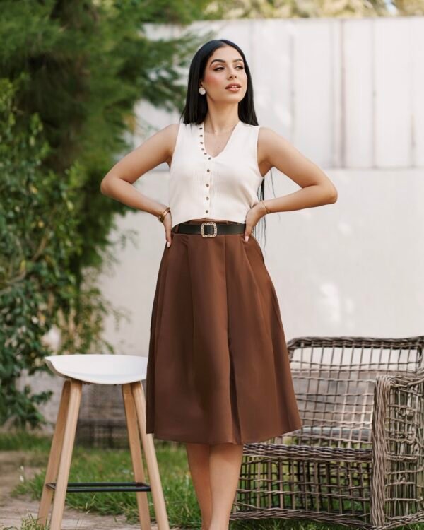 Jupe Majda Marron