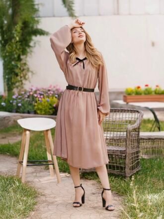 Robe Wafa Rose Poudré